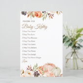 Papier Prières d'Amour Citrouille de la Pêche Automne pou (Debout devant)