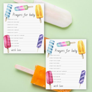 Papier Prières de baby shower populaire pour bébé