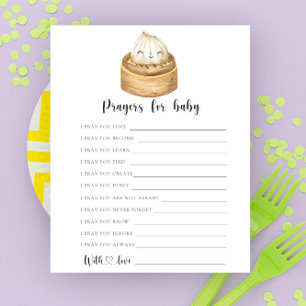 Papier Prières de baby shower pour bébé