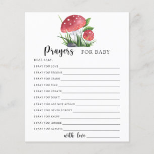 Papier Prières de Fête Prénatale pour Bébé Champignon