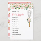 Papier Prières de fleurs roses pour la végétation de bébé (Devant / Derrière)