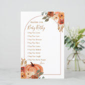 Papier Prières florales en terre cuite de citrouille pour (Debout devant)