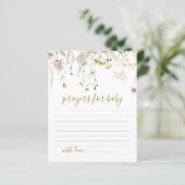Papier Prières pour Fleurs sauvages Baby showers (Debout devant)