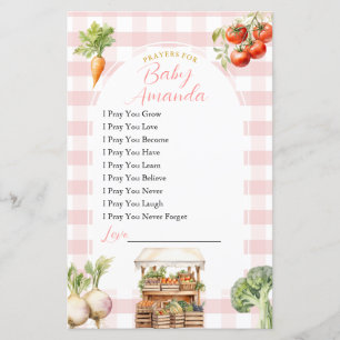 Papier Prières sur les Baby showers frais du marché culti