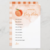 Papier Prières Sweet Little Peach pour Baby Game (Devant / Derrière)