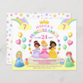 Papier Princess Party Invitation d'anniversaire (Devant / Derrière)