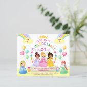 Papier Princess Party Invitation d'anniversaire (Debout devant)