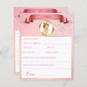 Papier Princess Pink Gold Conseils Jeux de prévision (Devant / Derrière)