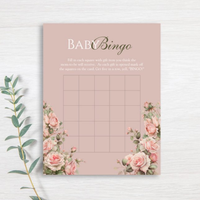 Papier Princesse Carriage Roses Vintages Bingo bébé (Créateur téléchargé)