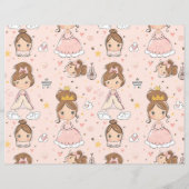 Papier Princesses & Coeurs Soft Pastels School Horaire (Dos)