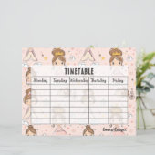 Papier Princesses & Coeurs Soft Pastels School Horaire (Debout devant)