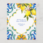 Papier Principale pression citrons baby shower invitation (Dos)