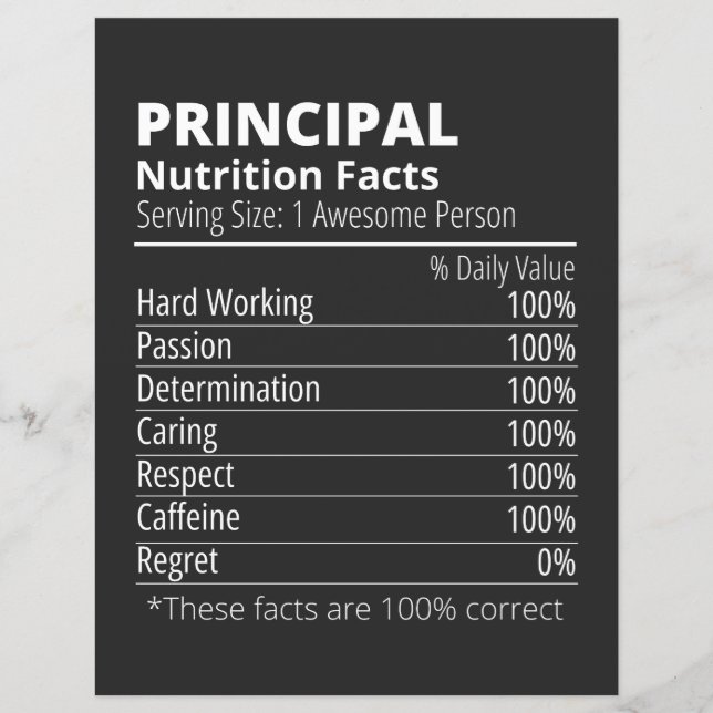 Papier Principale valeur nutritive drôle (Devant)