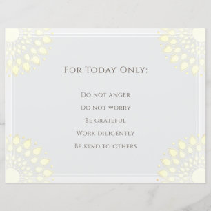 Papier Principes de Reiki, préceptes