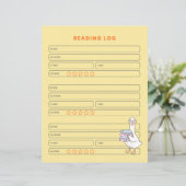 Papier Printable Homeschool Activity Learning Reading Log (Debout devant)