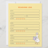 Papier Printable Homeschool Activity Learning Reading Log (Devant)