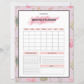 Papier Printable Monthly Planner Template (Devant)