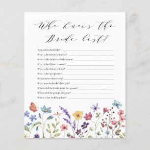 Papier Printemps Floral été qui connaît la mariée meilleu