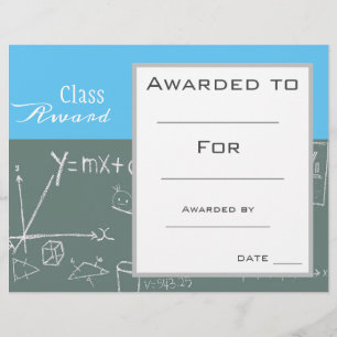 Papier Prix de classe Mathématiques étudiant en mathémati