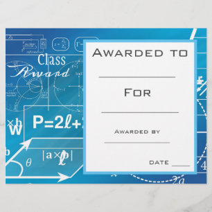 Papier Prix de classe Mathématiques étudiant en mathémati