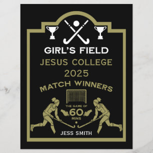 Papier Prix de hockey sur gazon féminin
