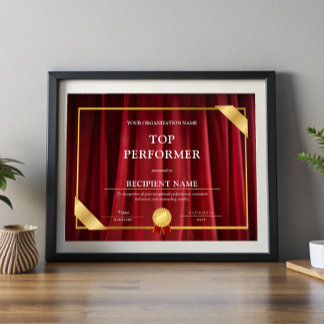 Papier Prix de la meilleure performance théâtrale musical
