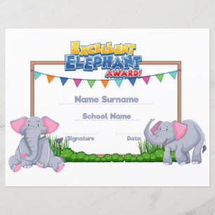 Papier Prix de l'excellent éléphant