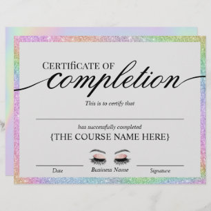 Papier Prix du certificat d'achèvement du salon holograph