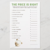 Papier Prix est le bon jeu de Baby shower (Devant)