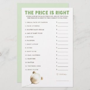 Papier Prix est le bon jeu de Baby shower