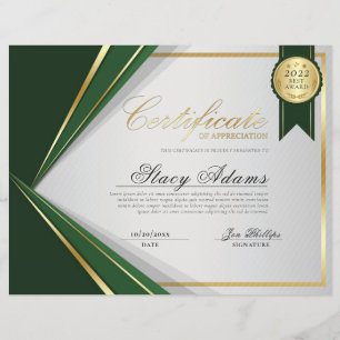 Papier Prix Green & Gold Professional