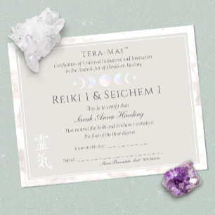Papier Prix Reiki Yoga du certificat d'achèvement