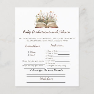 Papier Prochain chapitre Baby shower Conseils aux parents