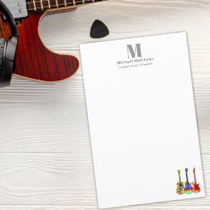 Papier Professeur de Guitare Leçons de Musique Entreprise
