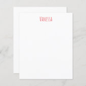 Papier Professional classical calligraphy name custom red (Devant / Derrière)