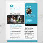 Papier Professional Speaker One Sheet Template (Devant / Derrière)
