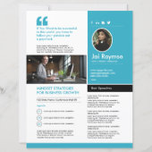 Papier Professional Speaker One Sheet Template (Devant)