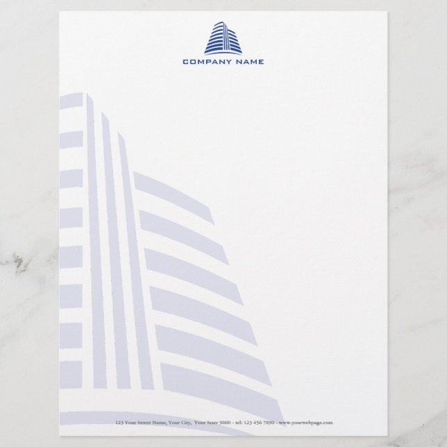 Papier Professionnel, élégant immobilier ou construction. (Devant)