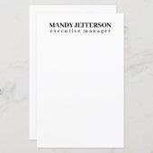 Papier Professionnel élégant moderne minimaliste ajouter (Devant / Derrière)