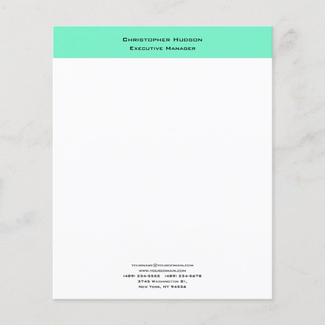 Papier Professionnel Moderne Minimaliste Simple Plain (Devant)