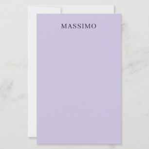 Papier Professionnel Unique Classique Nom Personnel Viole