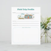 Papier Profil du voyage en campagne de l'école pour enfan (Debout devant)