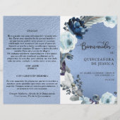 Papier Programa de Quinceañera Azul, Aluminio Azul (Devant)