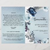 Papier Programa de Quinceañera Azul Claro con Aluminio (Devant)