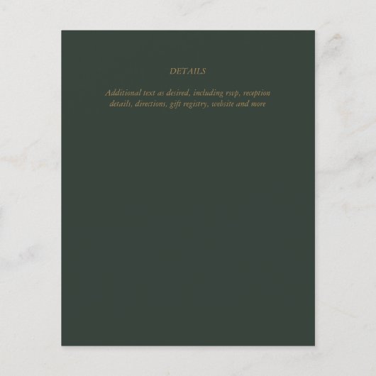 Papier PROMO Budget Vert Moderne Or (Dos)