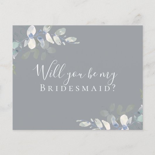 Papier Proposition d'honneur Eucalyptus Maid of Honor (Devant)