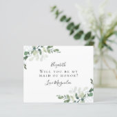 Papier Proposition d'honneur Eucalyptus Maid of Honor (Debout devant)