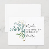 Papier Proposition du budget Eucalyptus Bridemsaid (Devant / Derrière)