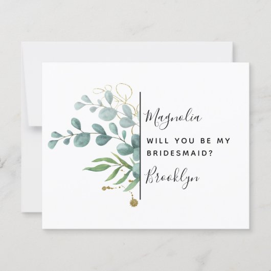 Papier Proposition du budget Eucalyptus Bridemsaid (Devant)
