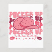 Papier Pucker Up Cowboy Western Valentines Day (Dos)